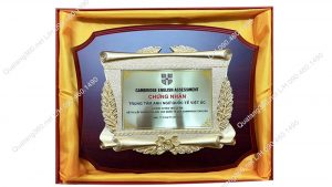 bằng khen gỗ đồng khung composite