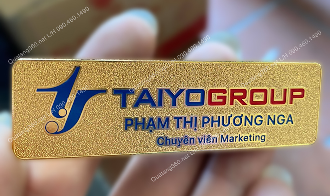 thẻ nhân viên đồng mạ vàng tập đoàn taiyogroup