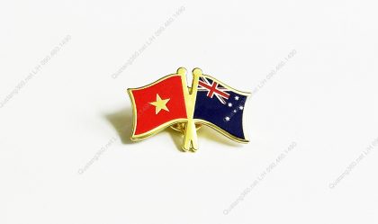 Làm huy hiệu cờ việt nam - australia