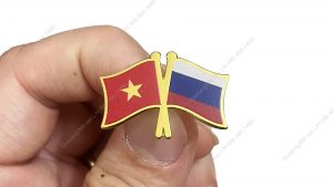 Huy hiệu lá cờ Việt Nam - Pháp