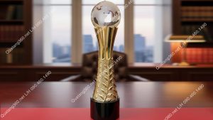 Cúp composite quả cầu trái đất